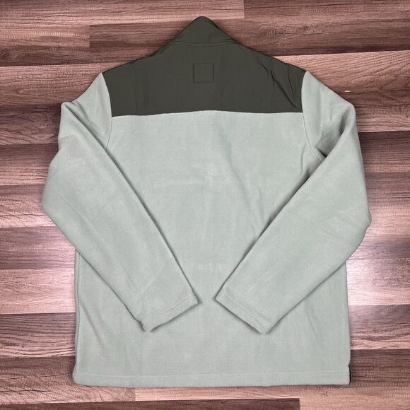 Quiksilver Mens The Trail Polar Fleece 3 Pocket Sage Green Jacket Sz XL NWT - Picture 2 of 12